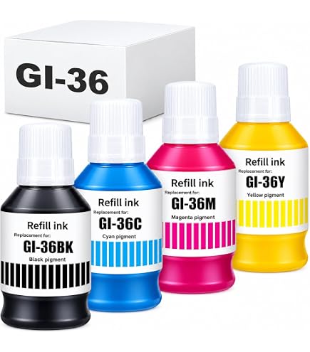 Amazon.co.jp: GI-36BK 互換インクボトル | ブラック 顔料 170ml 大
